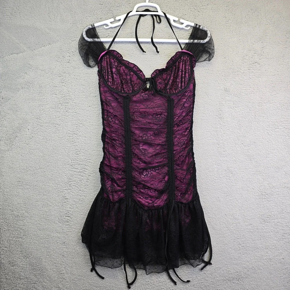 Dolls Kill Current Mood Mini‎ Dress Womens L Whimsigoth Coquette Club Baddie Alt